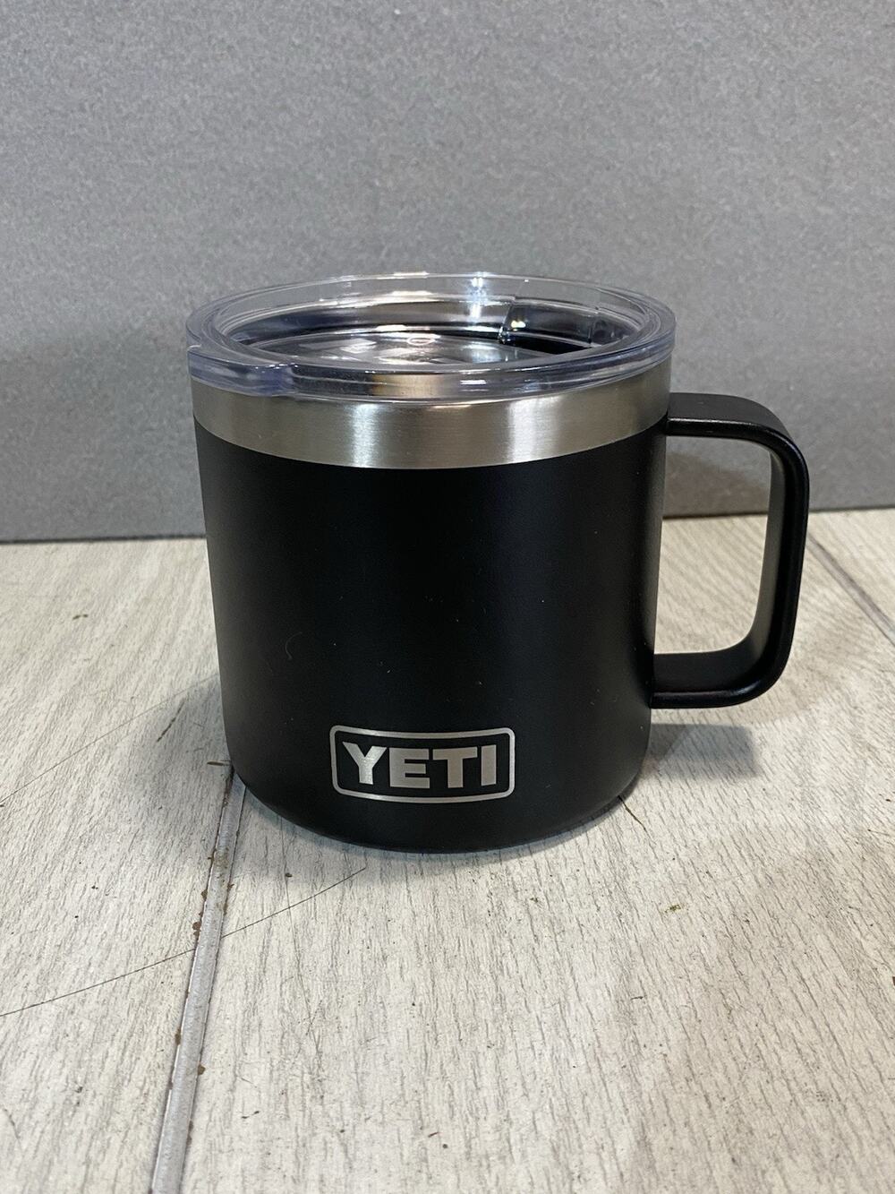 YETI Rambler 14 oz Stackable Mug With Lid Black Stainless Steel